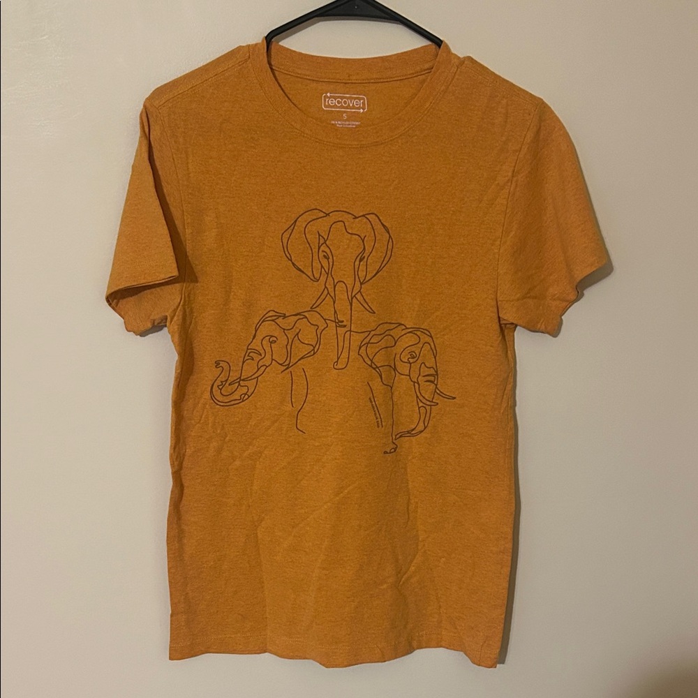 Recover Orange Elephant Graphic T-Shirt S